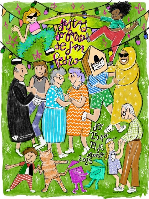Todes cabemos nas XXII Festas do Barrio de San Pedro, do 25 ao 29 de xuño de 2025, o cartaz fala por si só 💜✊🏼