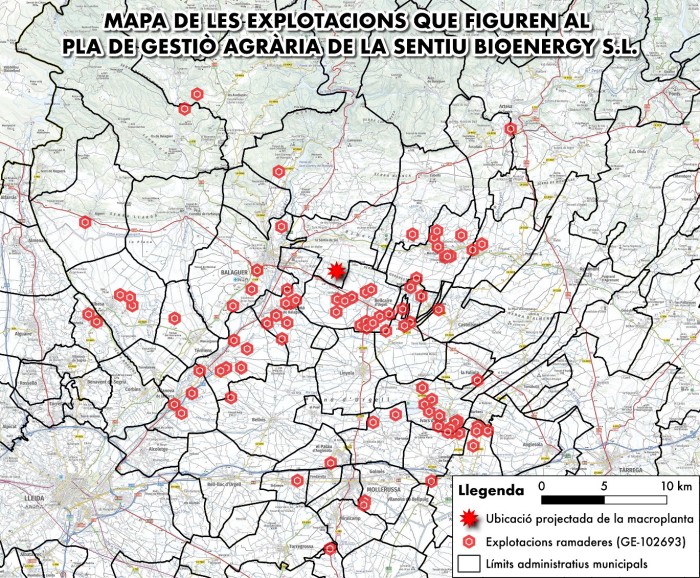 El 70% dels purins de La Sentiu Bioenergy serien d’una explotació inexistent